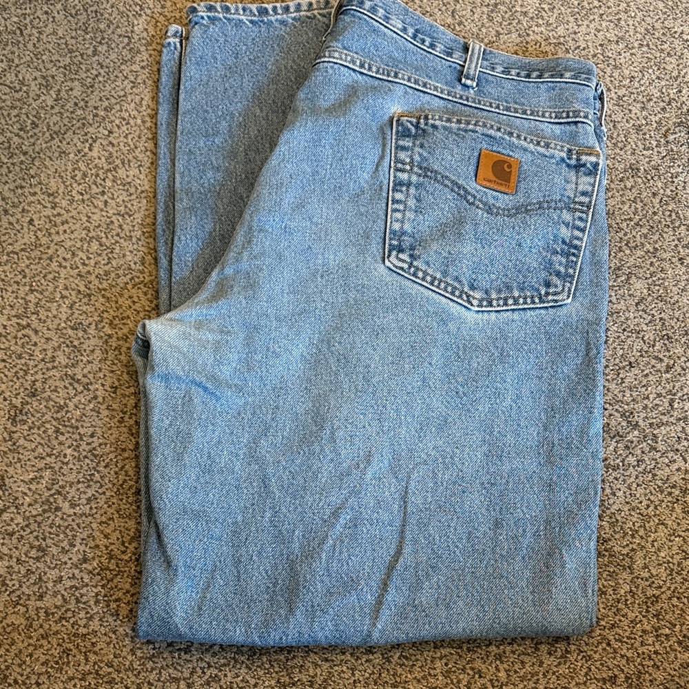 Carhartt Men's Light Blue Relaxed Fit Denim Jeans 38x32